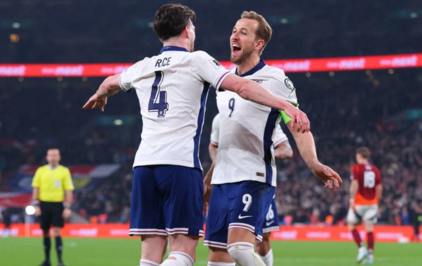 Англія розгромила Латвію у відборі на ЧС-2026