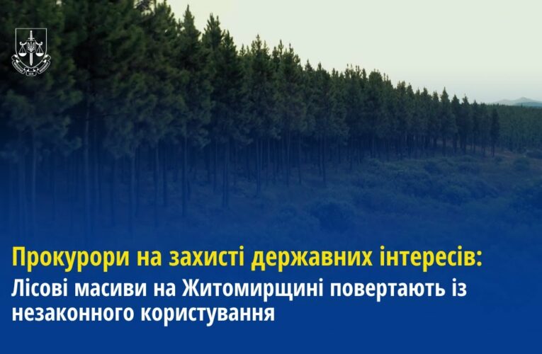 Лісові масиви на Житомирщині повертають із незаконного користування