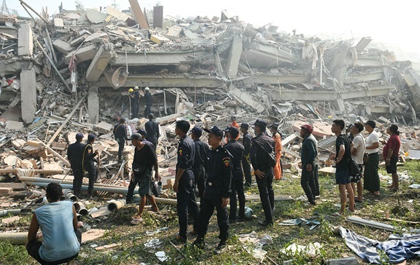 Кількість загиблих внаслідок землетрусу у М’янмі перевищила 2700 осіб