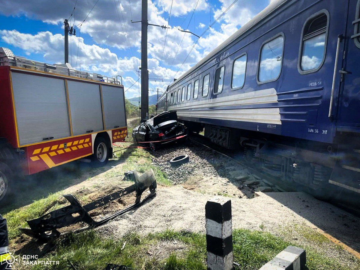 Новини України - На Закарпатті авто зіткнулося з потягом