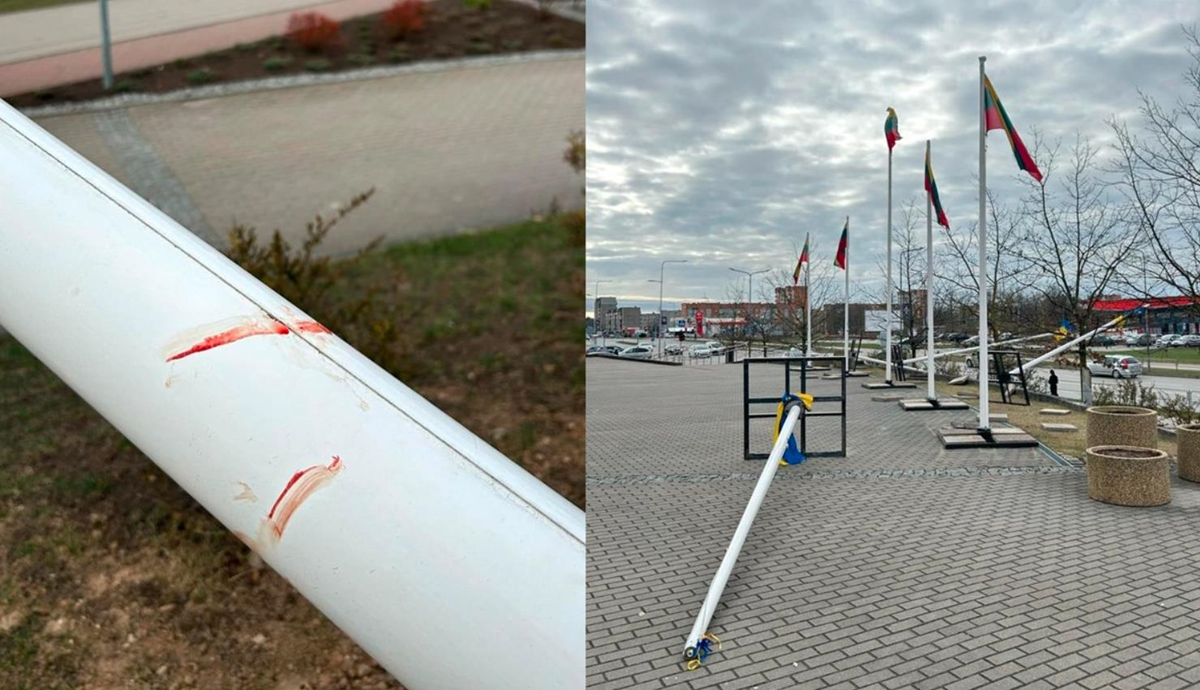 Новини світу - У Литві вандали повалили флагштоки з прапорами України