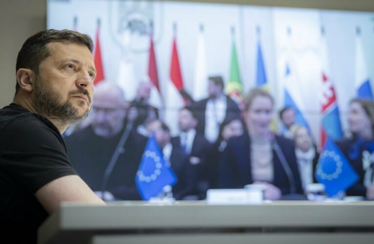 Виступ Володимира Зеленського під час зустрічі міністрів закордонних справ ЄС