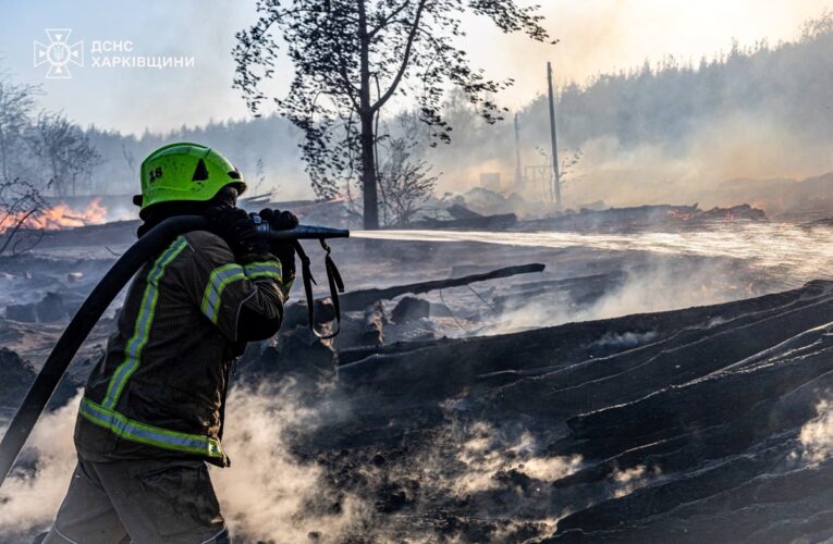 Лісова пожежа поблизу Ізюма поширюється
