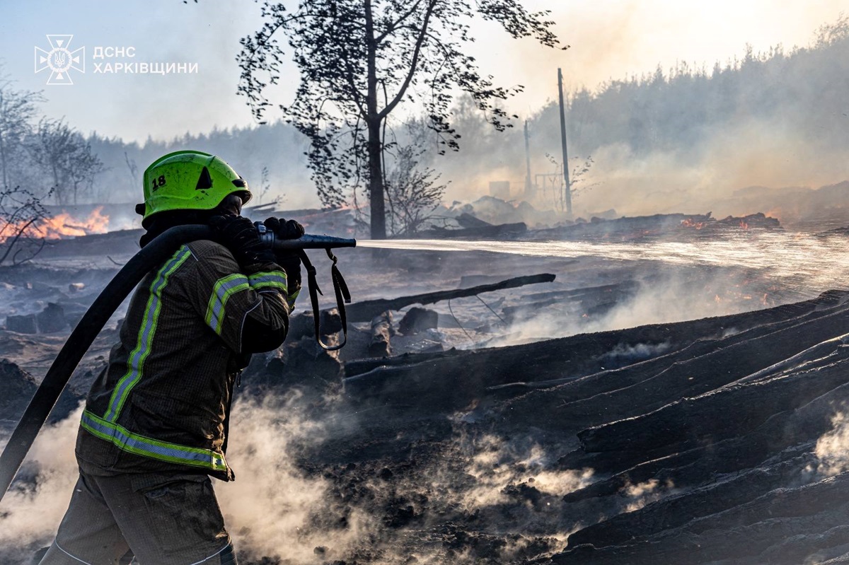 Новини України - Лісова пожежа поблизу Ізюма поширюється
