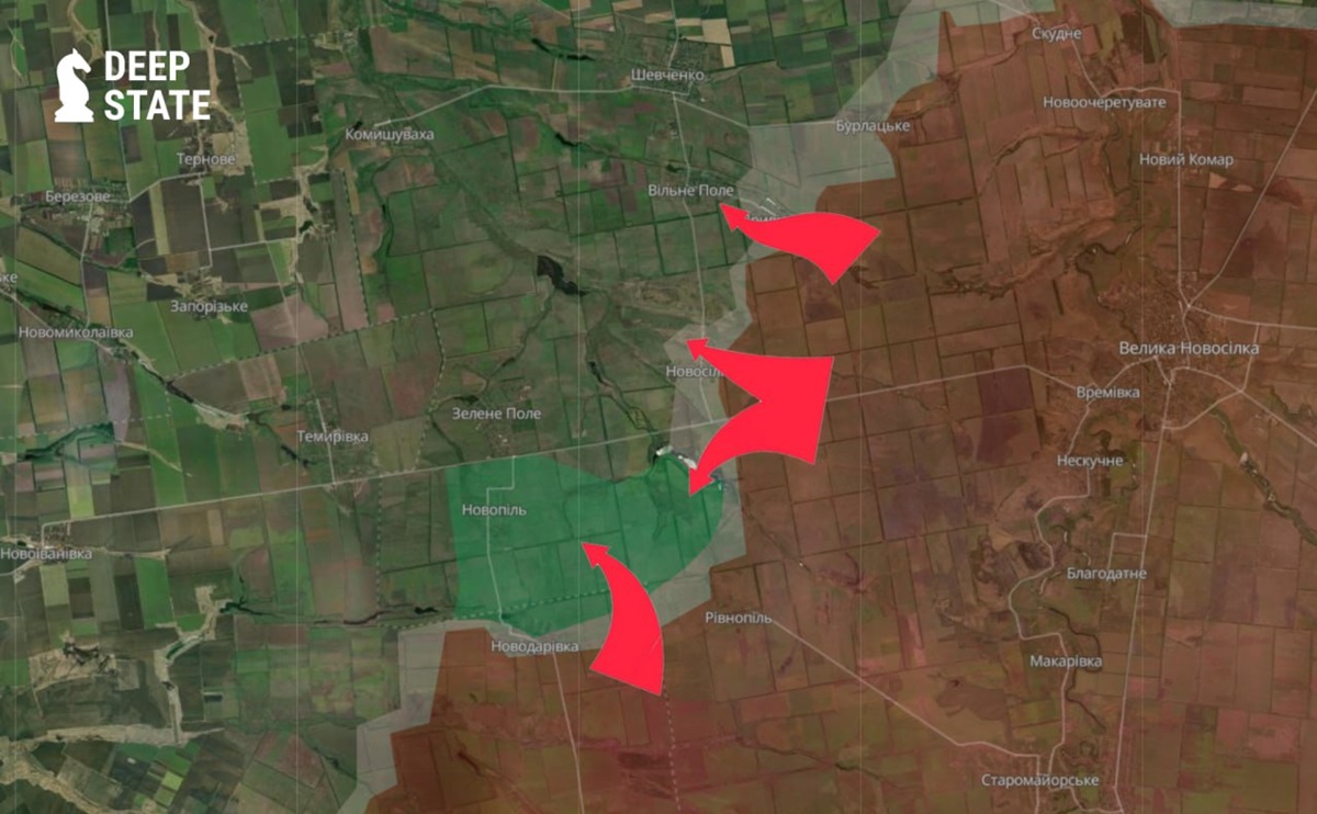 Новини України - Росіяни просунулись біля Новодарівки - DeepState