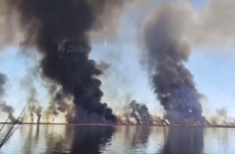 У Краснодарському краї РФ чотири дні горять плавні