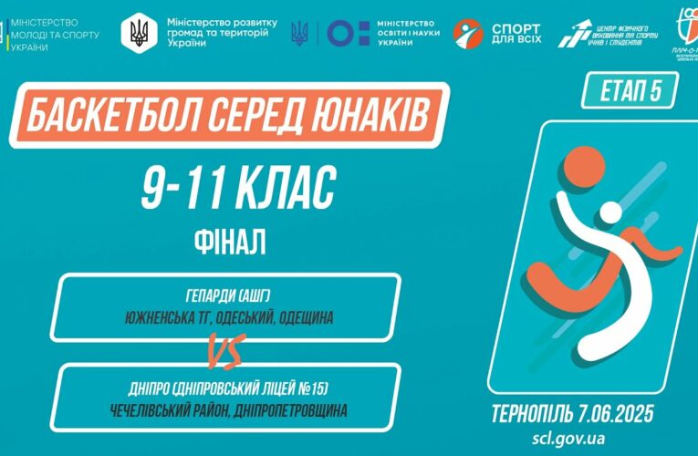 🏀Баскетбол [юнаки] 9-11 класи | ФІНАЛ | Пліч-о-пліч [ Етап 5 ] 7.06.25