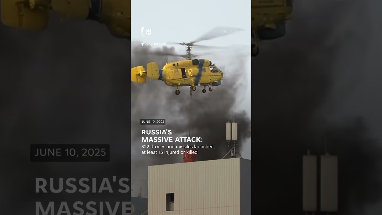 Russia launched another massive, coordinated attack against Ukraine using 315 drones and 7 missiles.