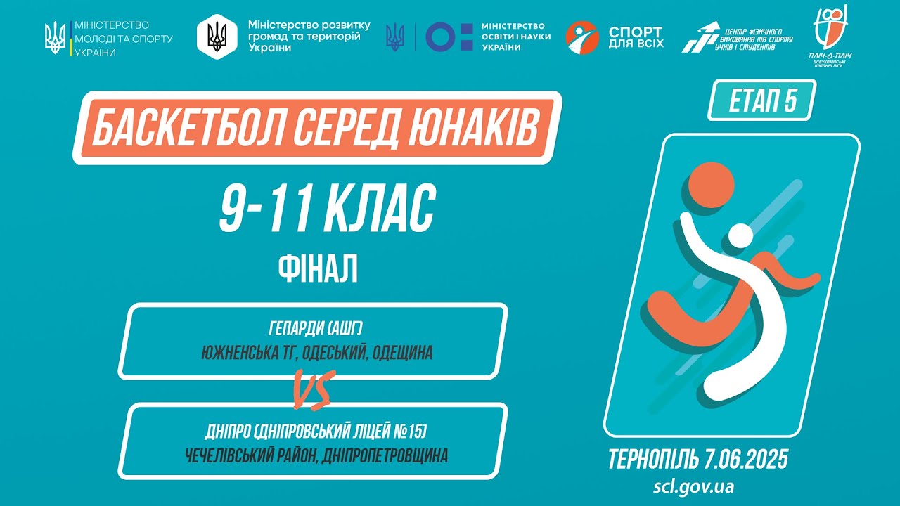 Баскетбол [юнаки] 5-9 класи | ФІНАЛ | Пліч-о-пліч [ Етап 5 ] 7.06.25