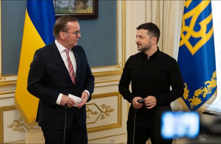 Спільний пресбрифінг Володимира Зеленського й Бориса Пісторіуса за підсумками зустрічі в Києві