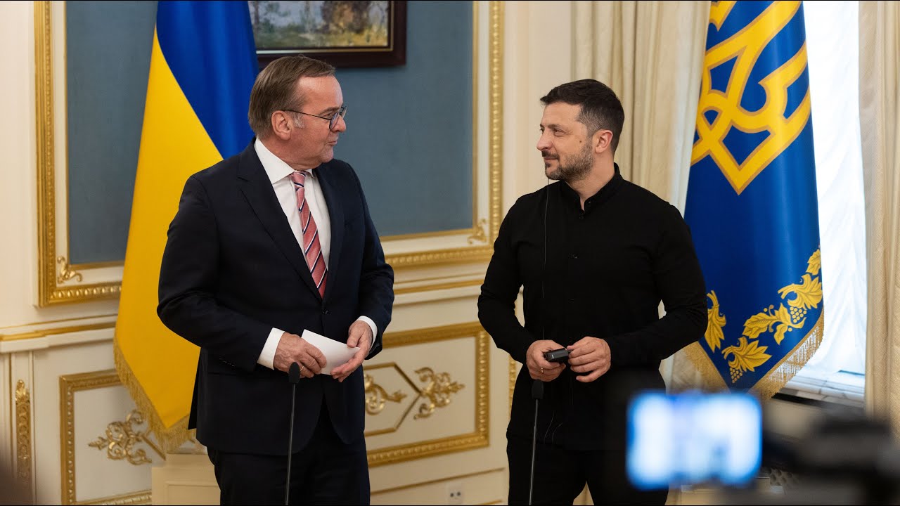 Спільний пресбрифінг Володимира Зеленського й Бориса Пісторіуса за підсумками зустрічі в Києві