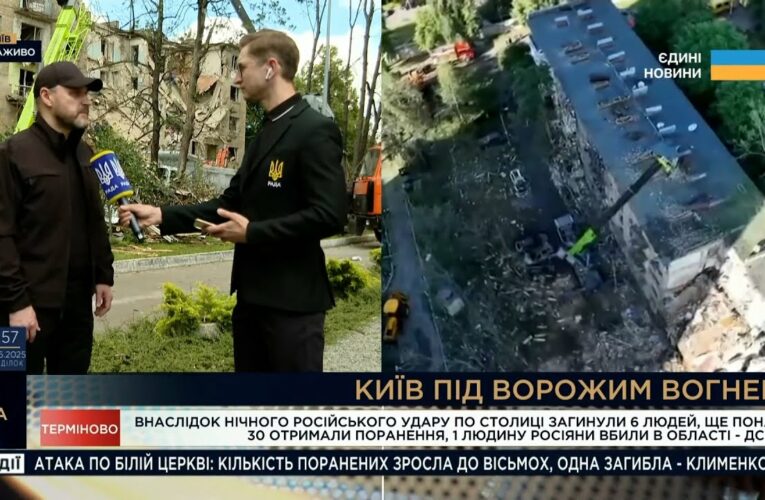 Ігор Клименко на місці атаки в Києві: позмінно працюють по 100 рятувальників