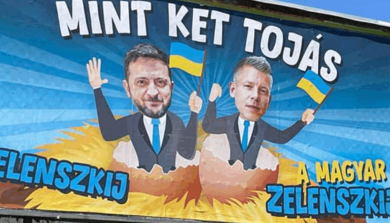 В Угорщині карикатуру на Зеленського використали в кампанії проти опозиції