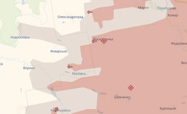DeepState: Росіяни просунулися на Дніпропетровщині