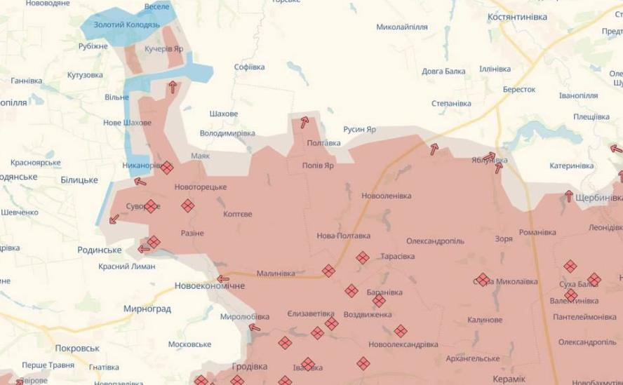 Новини України - ЗСУ відкинули росіян на Донеччині - DeepState