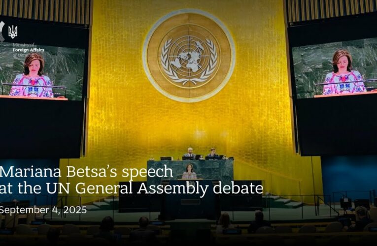 Mariana Betsa’s speech at the UN General Assembly debate