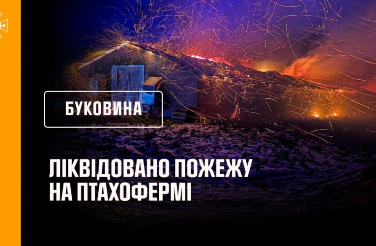 Буковина: ліквідовано пожежу на птахофермі