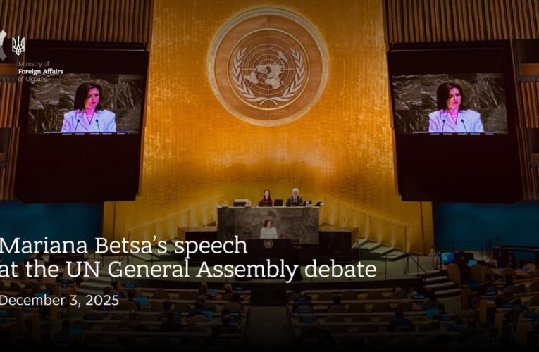 Mariana Betsa’s speech at the UN General Assembly debate