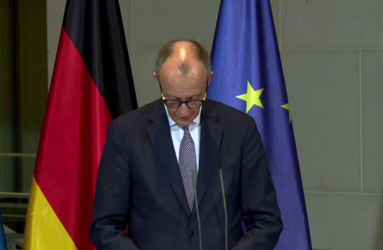 Спілкування Володимира Зеленського і Фрідріха Мерца з медіа