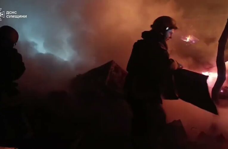 Ліквідація наслідків нічного обстрілу на Сумщині