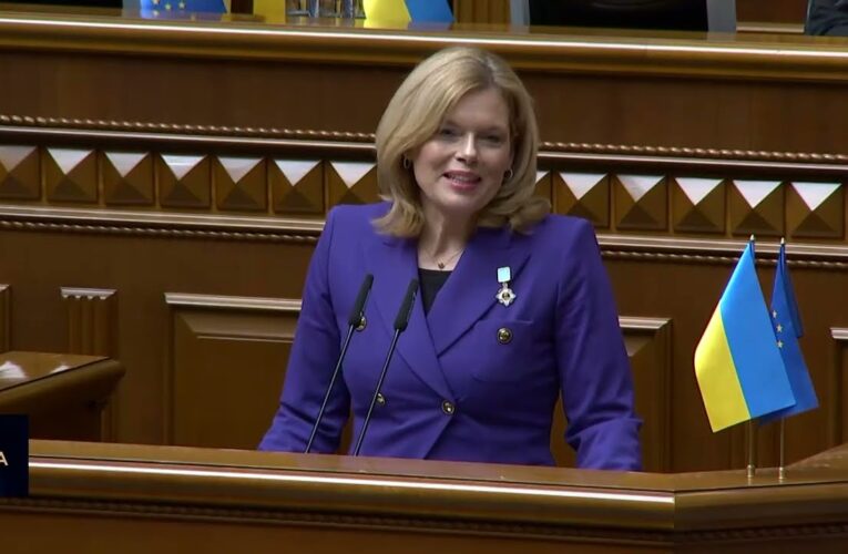 Auftritt der Präsidentin des Deutschen Bundestages Julia Klöckner in der Werchowna Rada der Ukraine