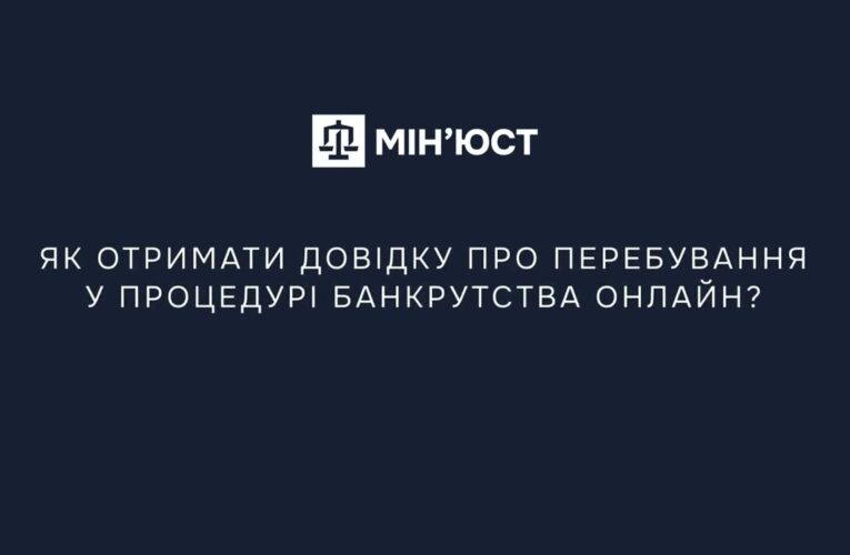 Як отримати довідку про перебування у процедурі банкрутства онлайн?