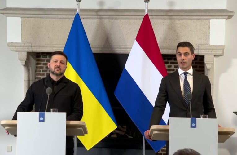 Спілкування Володимира Зеленського та Прем’єр-міністра Нідерландів Роба Єттена з медіа