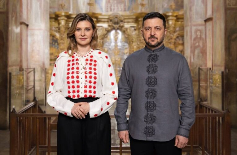 Привітання Президента України Володимира Зеленського та першої леді Олени Зеленської з Великоднем