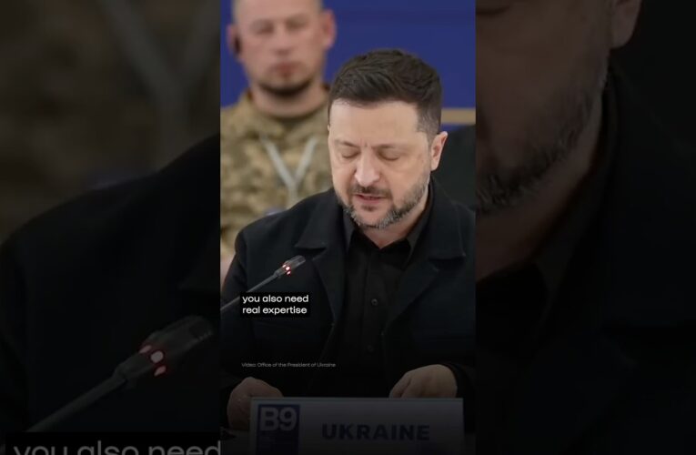 President Volodymyr Zelenskyy at the Bucharest Nine Summit