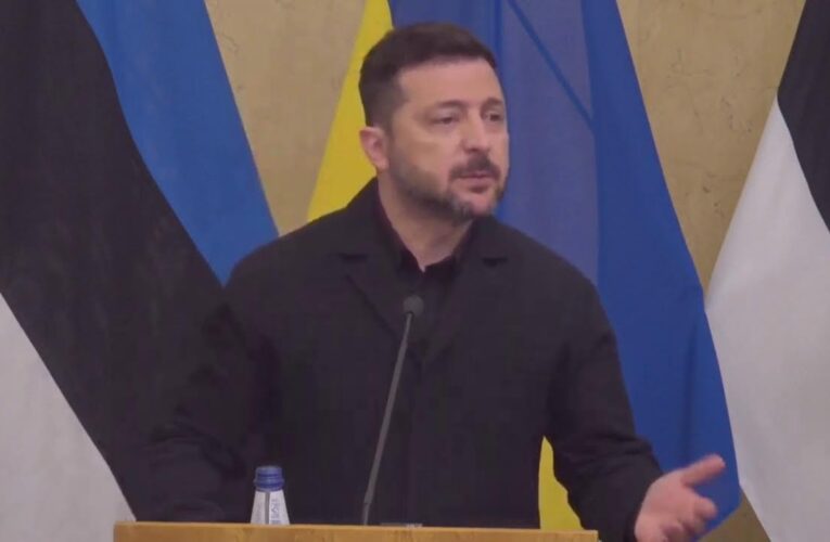 Спілкування Володимира Зеленського з медіа разом із Президентом Естонії Аларом Карісом
