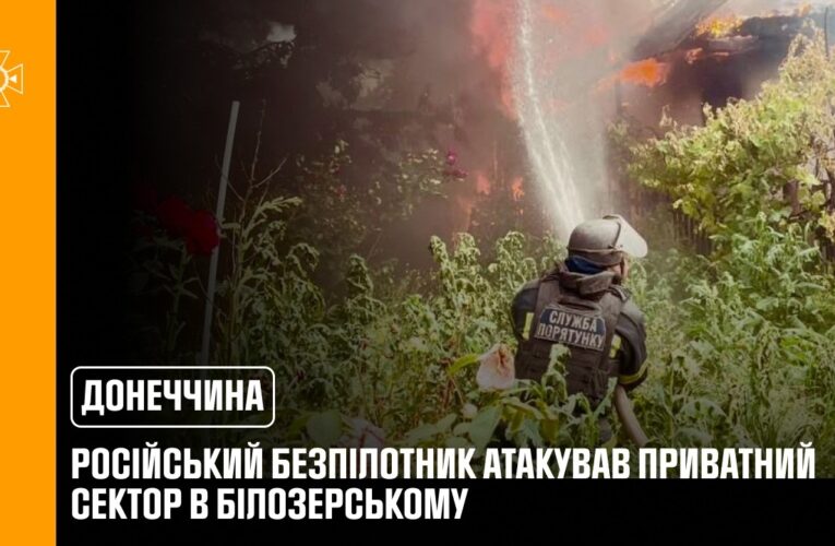Донеччина: російський БпЛА атакував приватний сектор в Білозерському