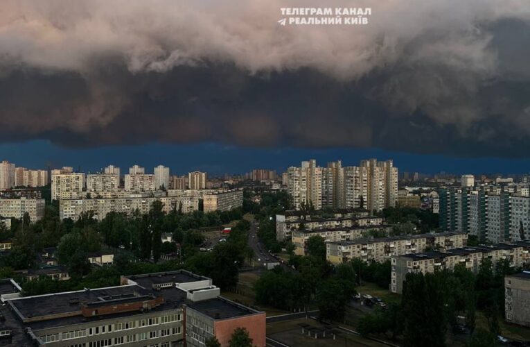 Негода в Києві: падають дерева, перебої зі світлом
