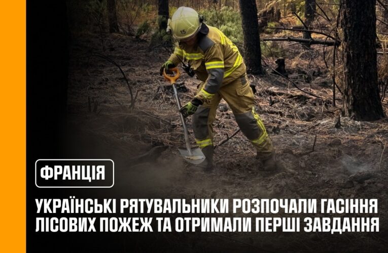 Українські рятувальники розпочали гасіння лісових пожеж у Франції та отримали перші завдання